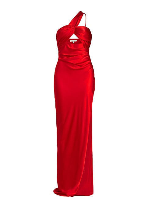 Silk Cut-Out Elegance Gown
