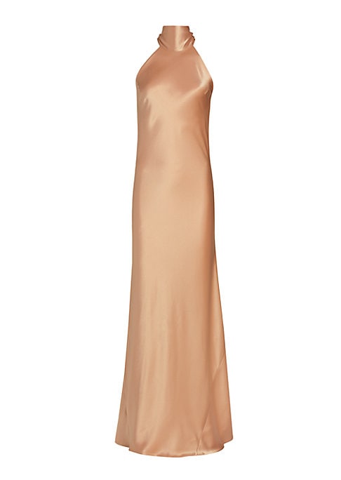 Lustrous Satin Evening Gown
