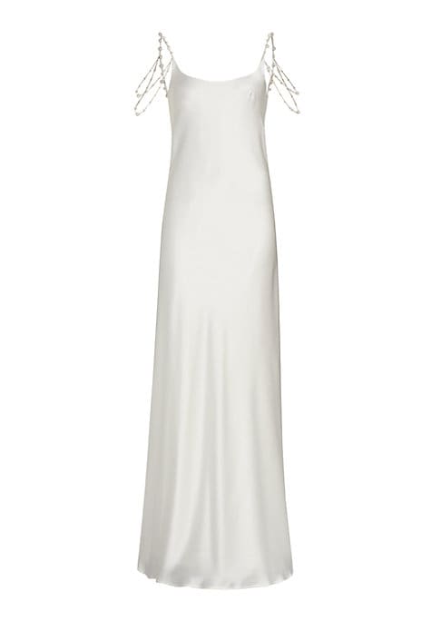 Amalfi Pearl Draped Gown