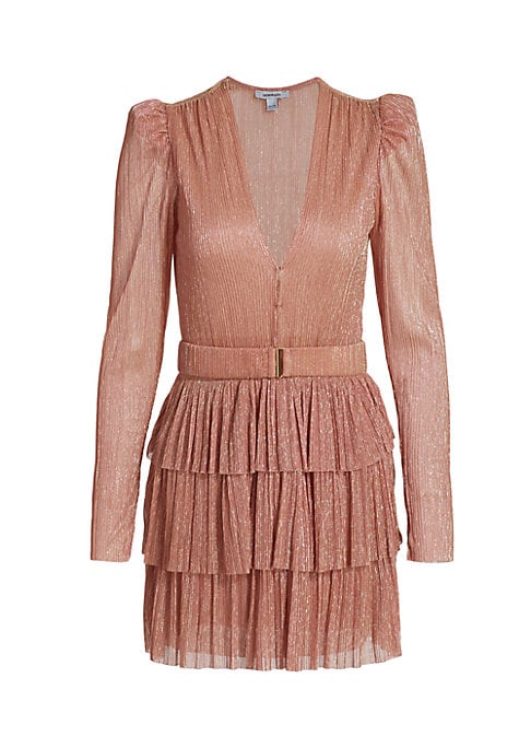Shimmer Ruffle Mini Dress