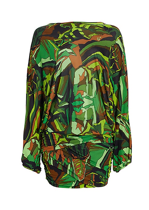 Geometric Batwing Minidress