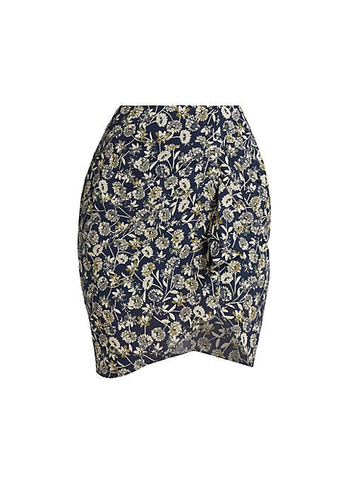 Floral Ruffle Mini Skirt