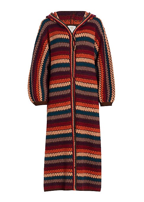 Colorful Knit Long Cardigan