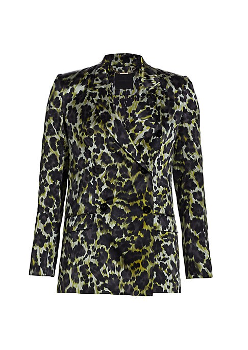 Leopard Luxe Silk Blazer