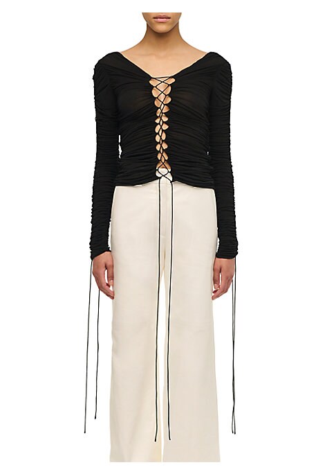 Lace-Up Luxe Top