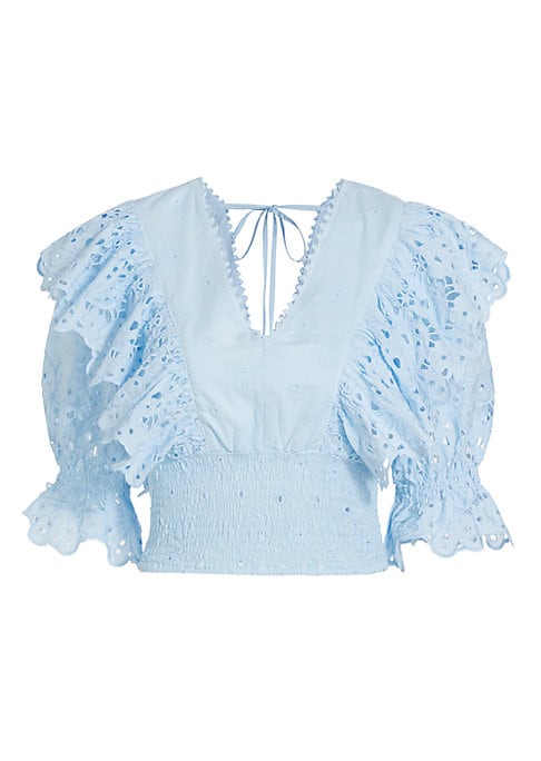 Ruffled Lace Crop Top