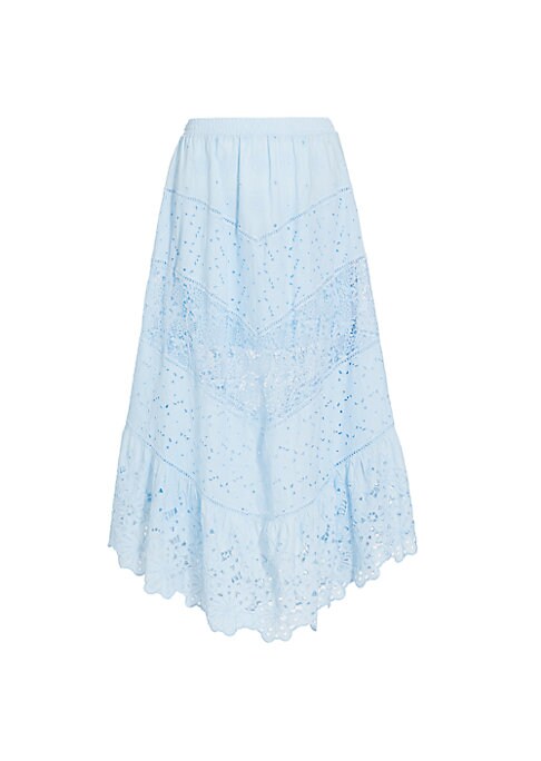 Lace Tiered Midi Skirt