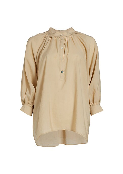 Turquoise Button Blouse