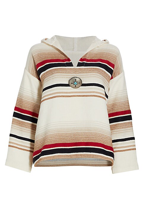 Turquoise Trim Hooded Top