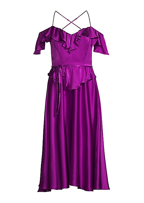 Ruffled Satin Charm Dress