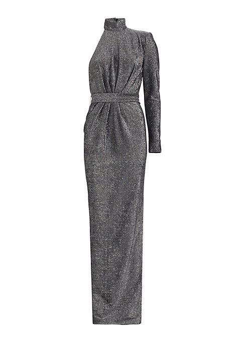 Sleek One-Sleeve Gown