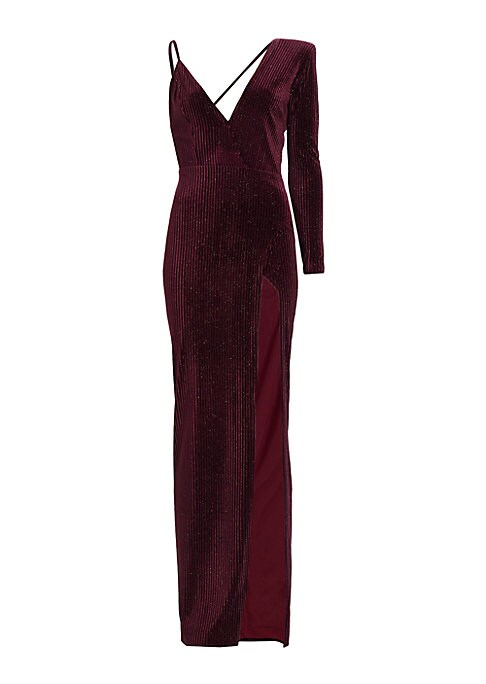 Velvet V-neck Gown