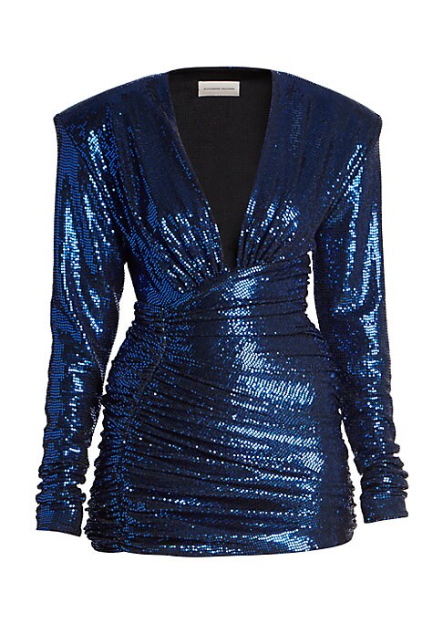 Glistening V-Neck Minidress