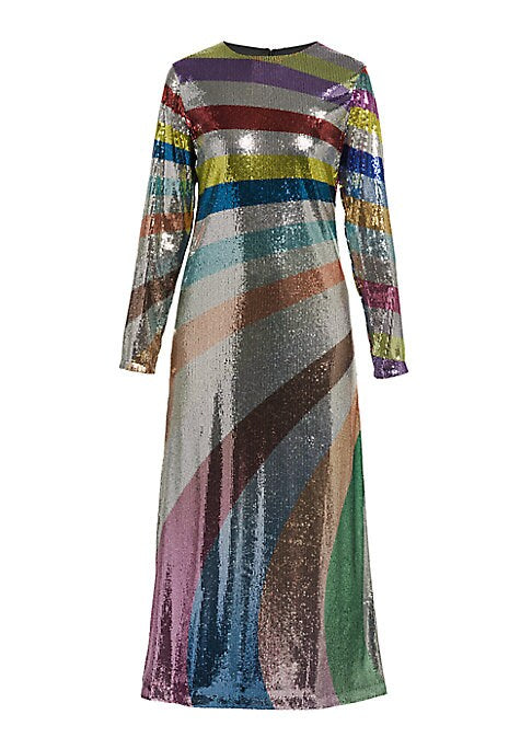 Rainbow Sequin Swing Dress