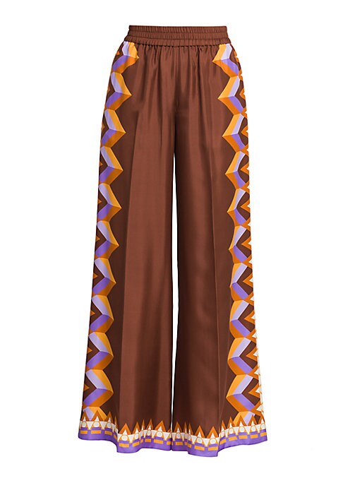 Silk Wide-Leg Palazzo Pants