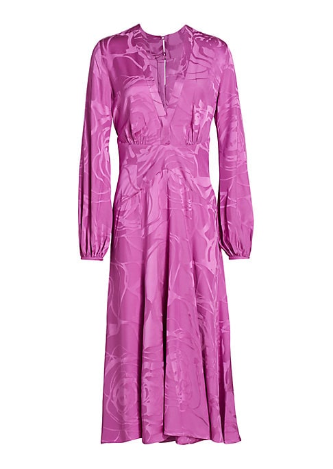 Balloon Sleeve Pleated Dress