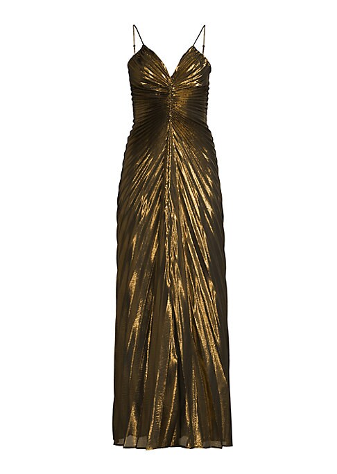 Shimmering Pleat Maxi Dress