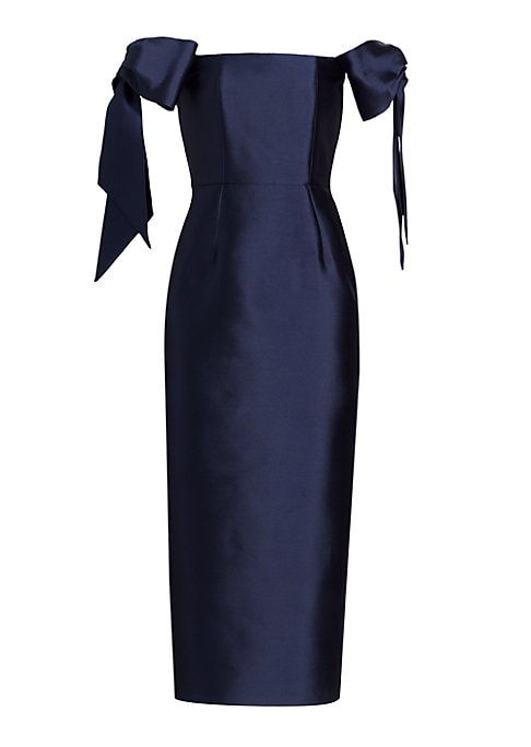 Elegant Bow Midi Dress