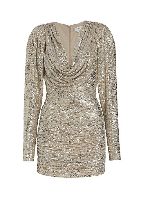Sparkling Cowl Minidress