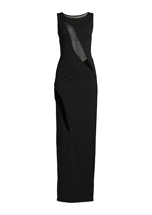 Elegant Mesh Column Dress