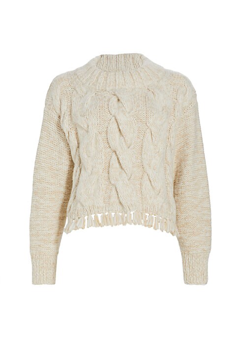 Fringed Alpaca Knit Sweater
