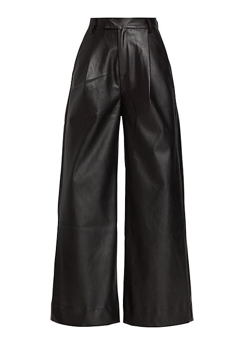 Edgy Faux Leather Trousers