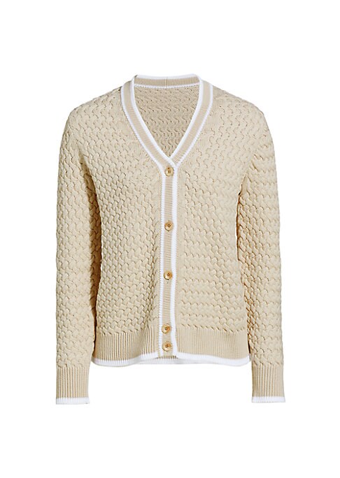 Textured V-Neck Cardigan
