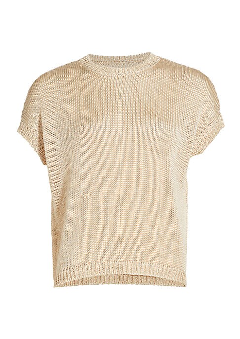 Shimmering Boxy Knit Top