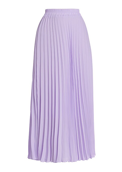 Pleated A-Line Midi Skirt