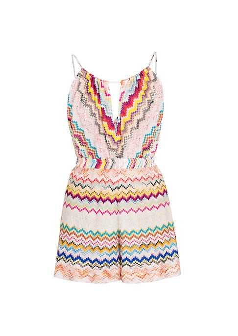 Chevron Tie Back Romper