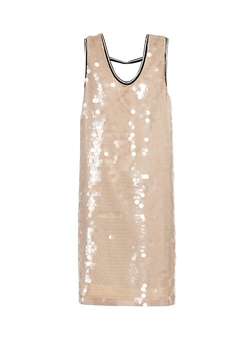 Glistening U-Neck Dress