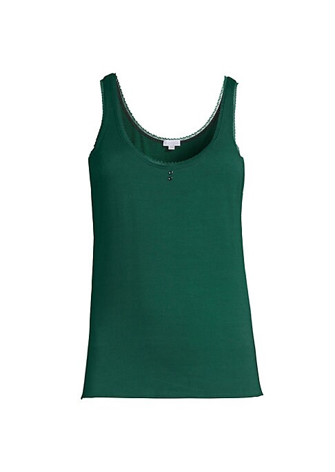 Lace-Trimmed Fitted Tank