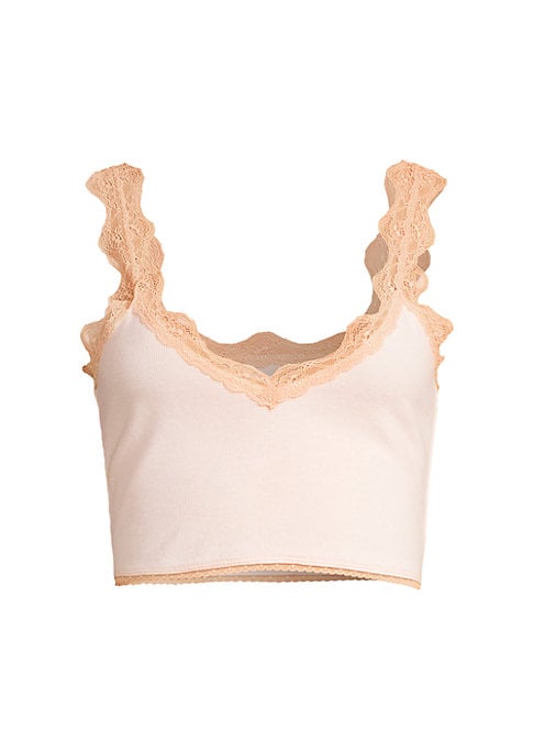 Lace Trim Cropped Tank