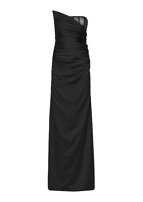 Elegant Mesh Satin Gown