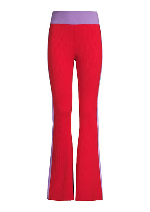 Chic Flare Knit Trousers