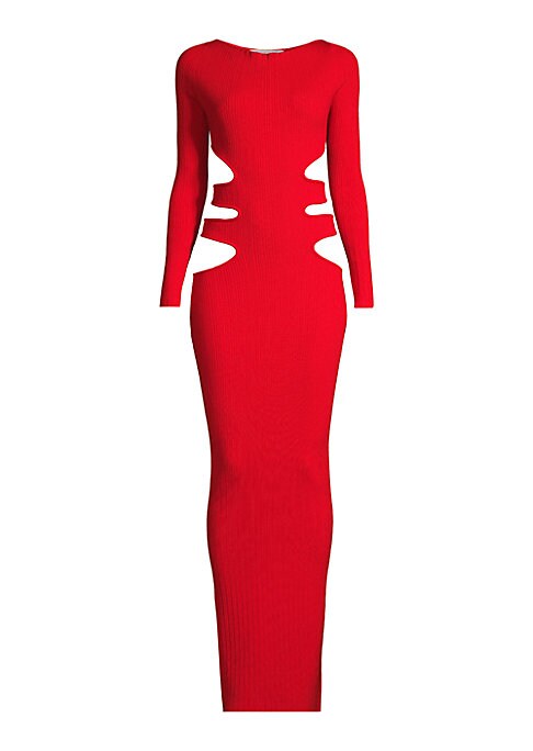 Elegant Cutout Wool Dress