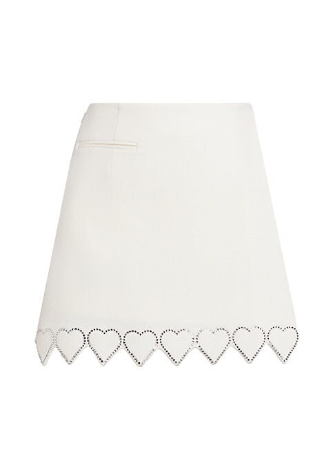 Heart Trim Wool Skirt