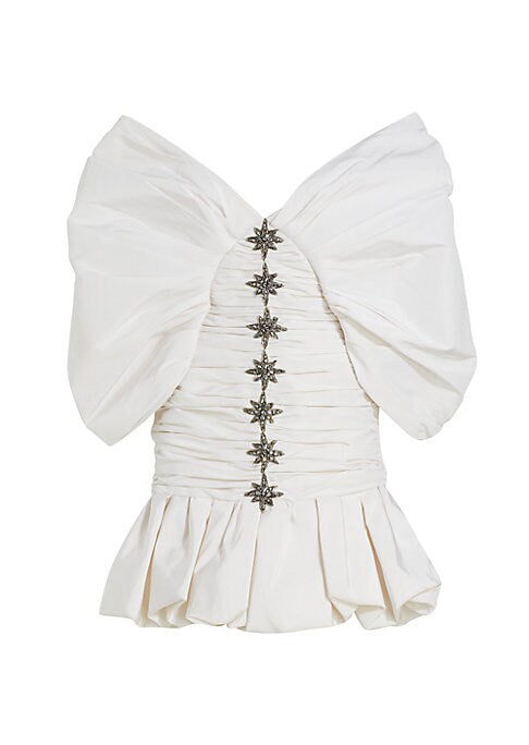 Glistening Silk Balloon Dress