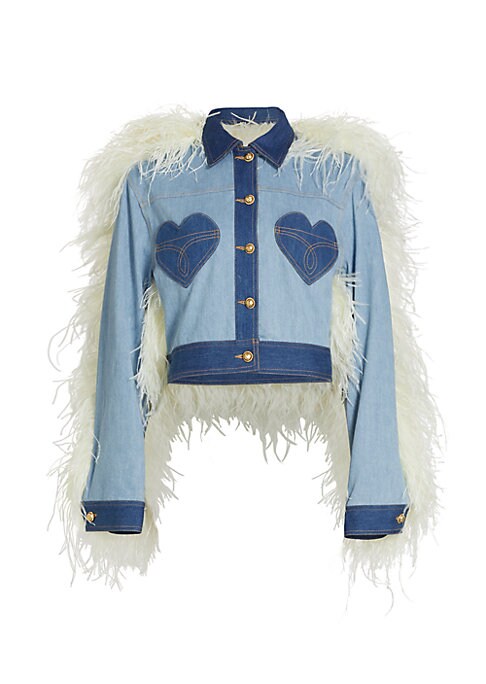 Feathered Denim Charm