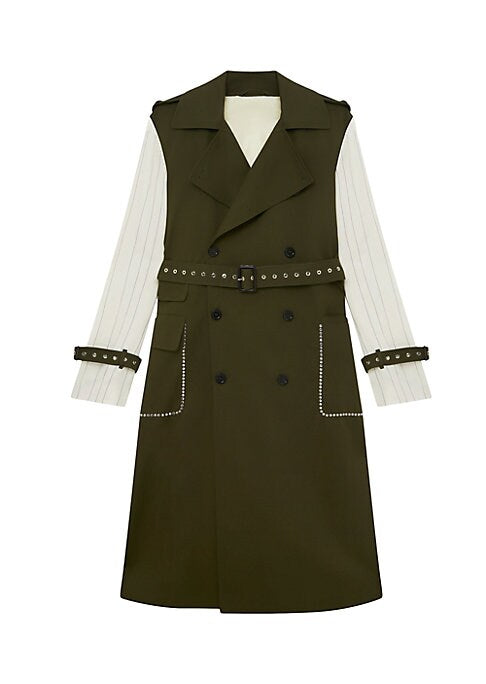 Contrast Sleeve Trench