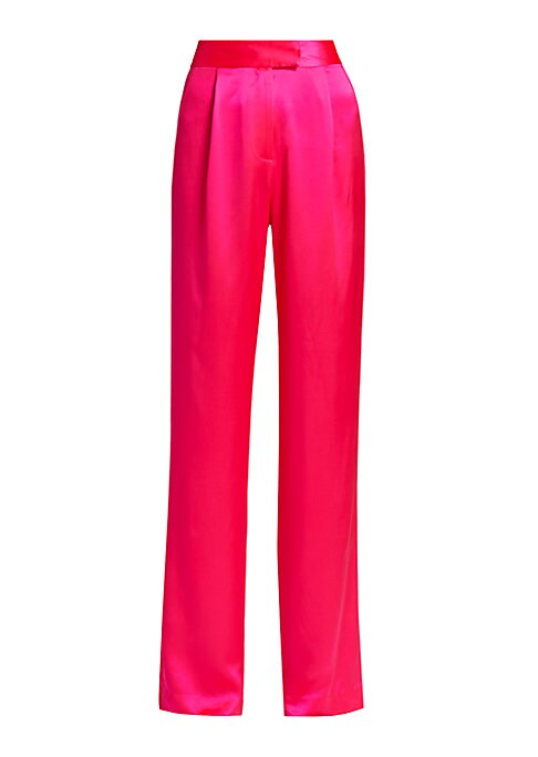 Glossy Pleated Trousers