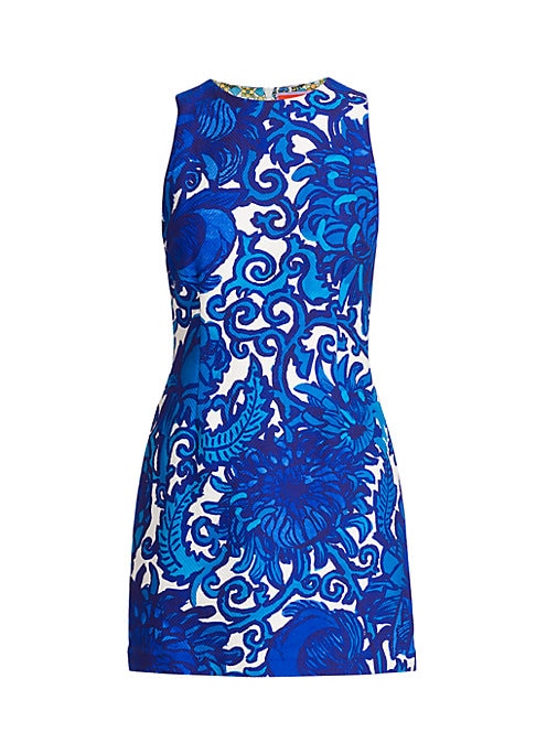 Coral Print Cotton Dress