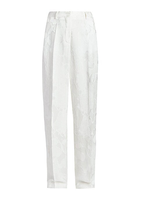 Textured Floral Trousers