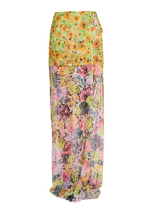 Floral Fusion Wrap Skirt