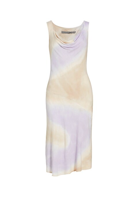 Draped Tie-Dye Dress