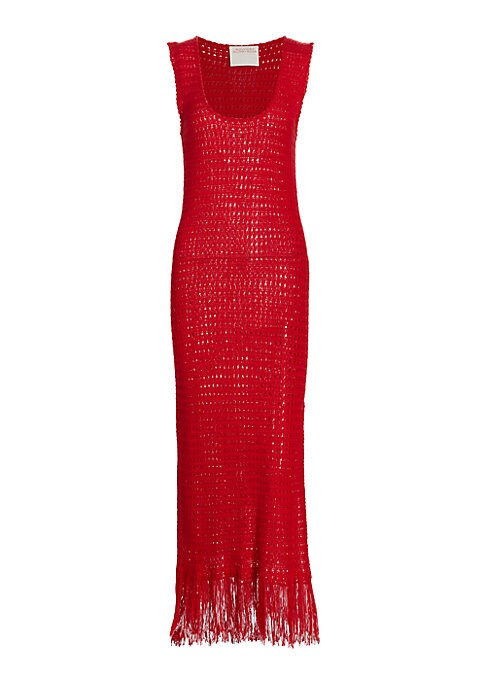 Fringe Silk Dress