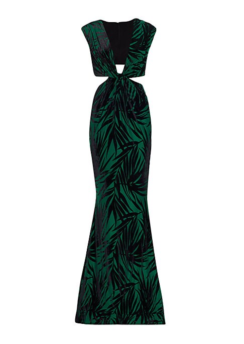 Twisted Palm Cut-Out Dress