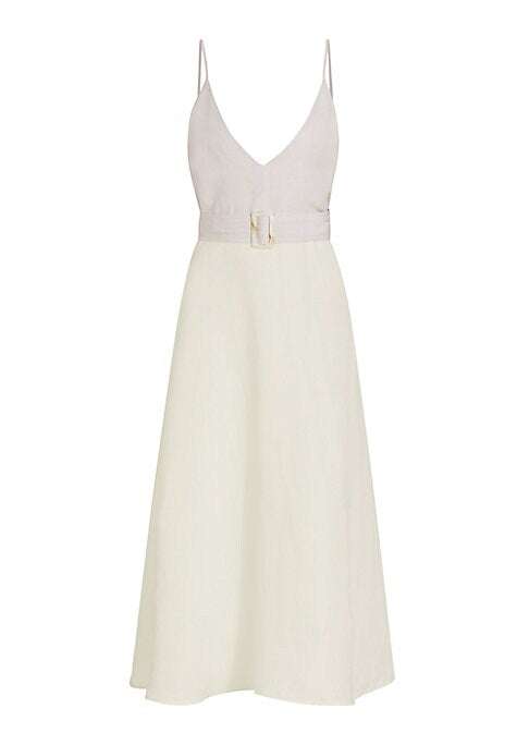 Chic V-Dress with Belt