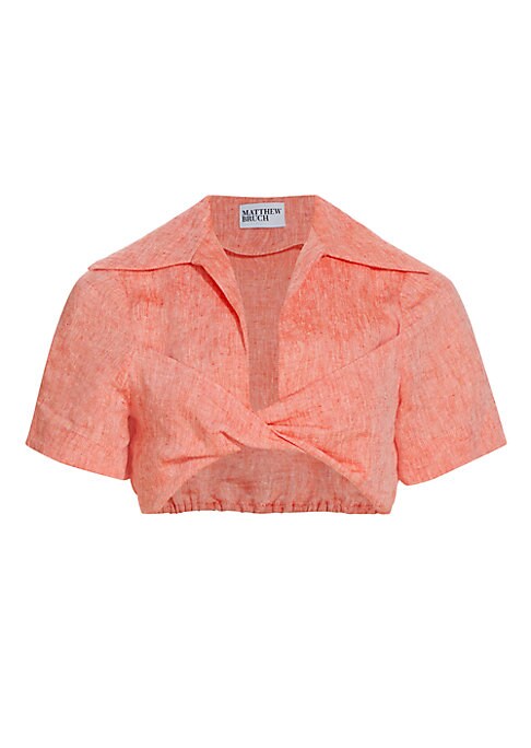 Twist Front Linen Top