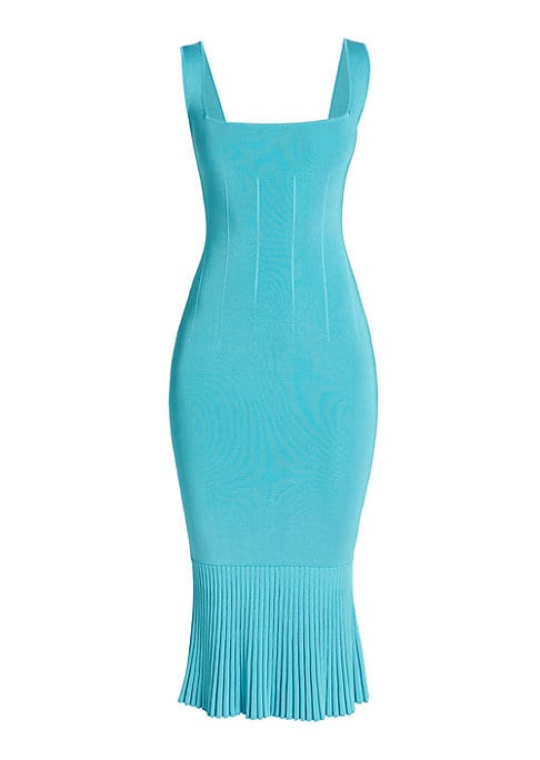 Chic Ribbed Flare Midi